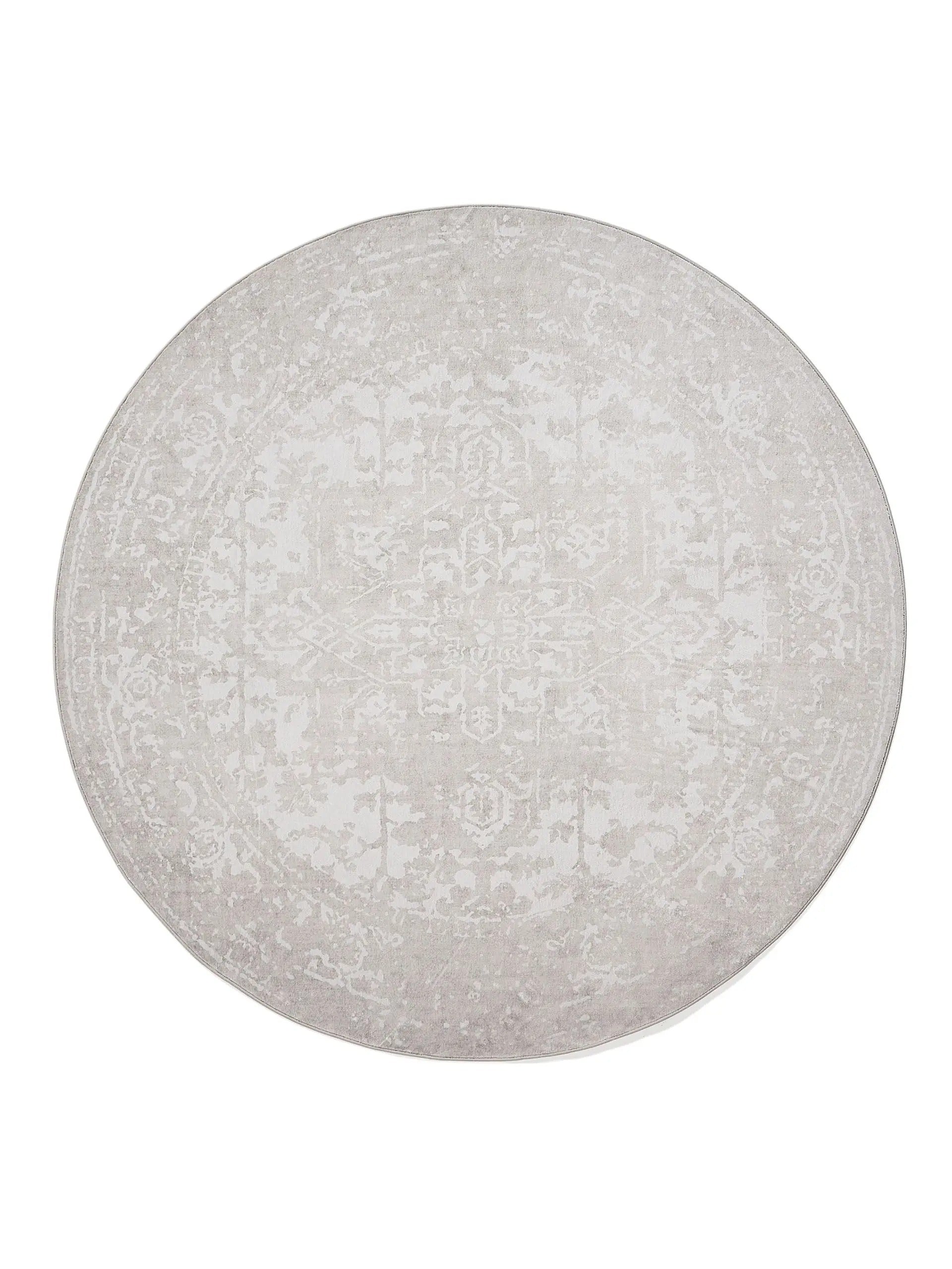 Waschbarer Teppich 200x300 für Wohnzimmer Schlafzimmer rund 200 cm Beige Grau Taupe