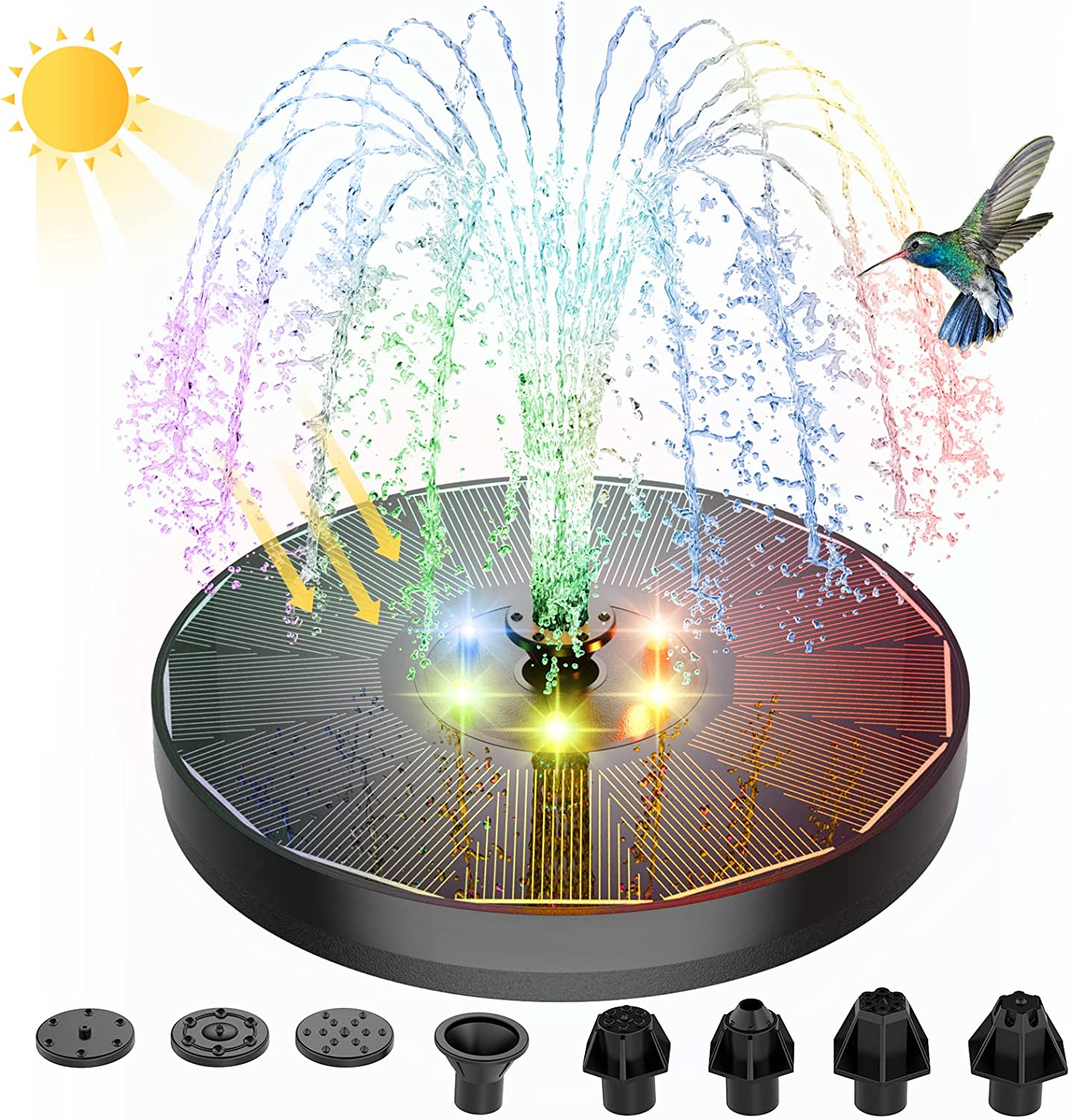 Solar Springbrunnen mit LED-Aster Selection
