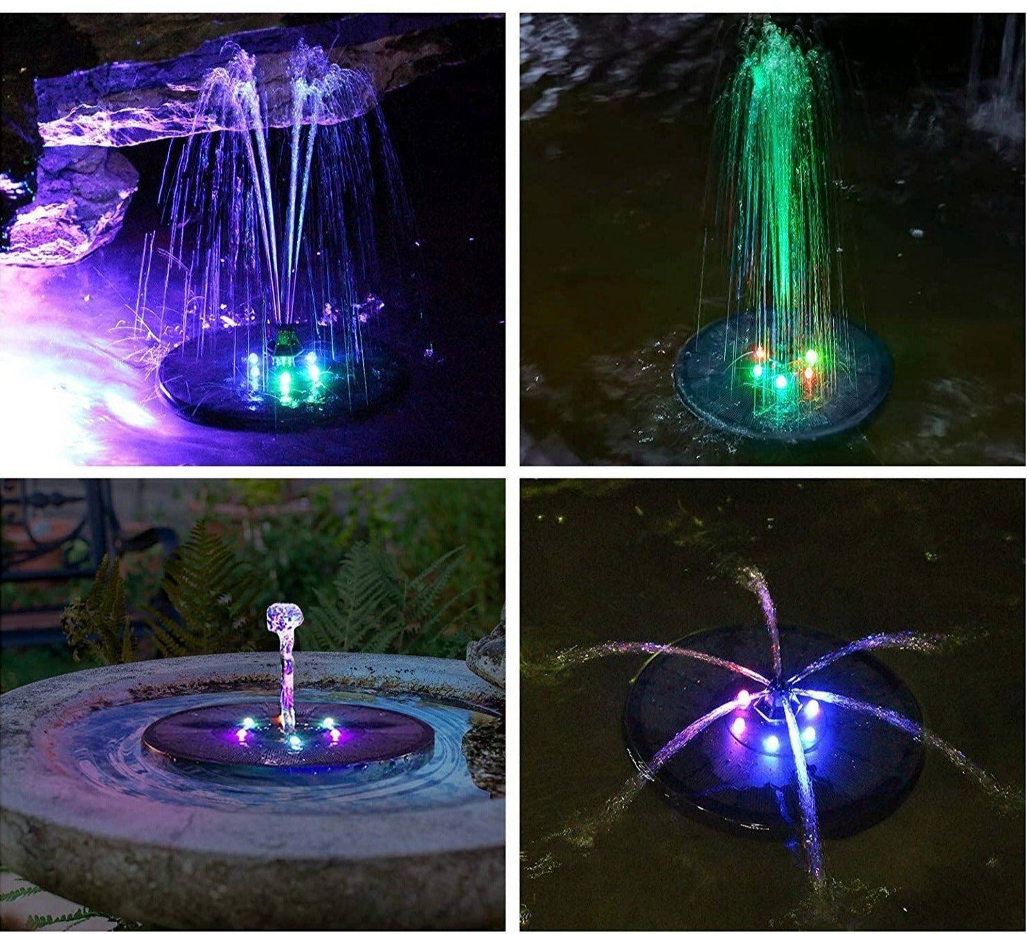 Solar Springbrunnen mit LED-Aster Selection