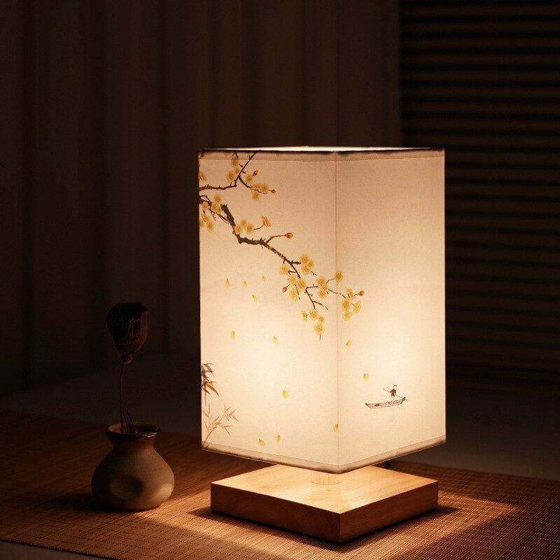 Lampe de table LED japonaise-scandinave