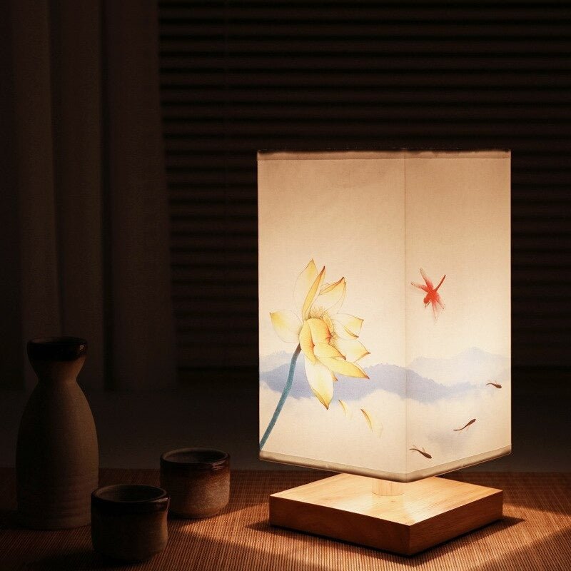 Lampe de table LED japonaise-scandinave