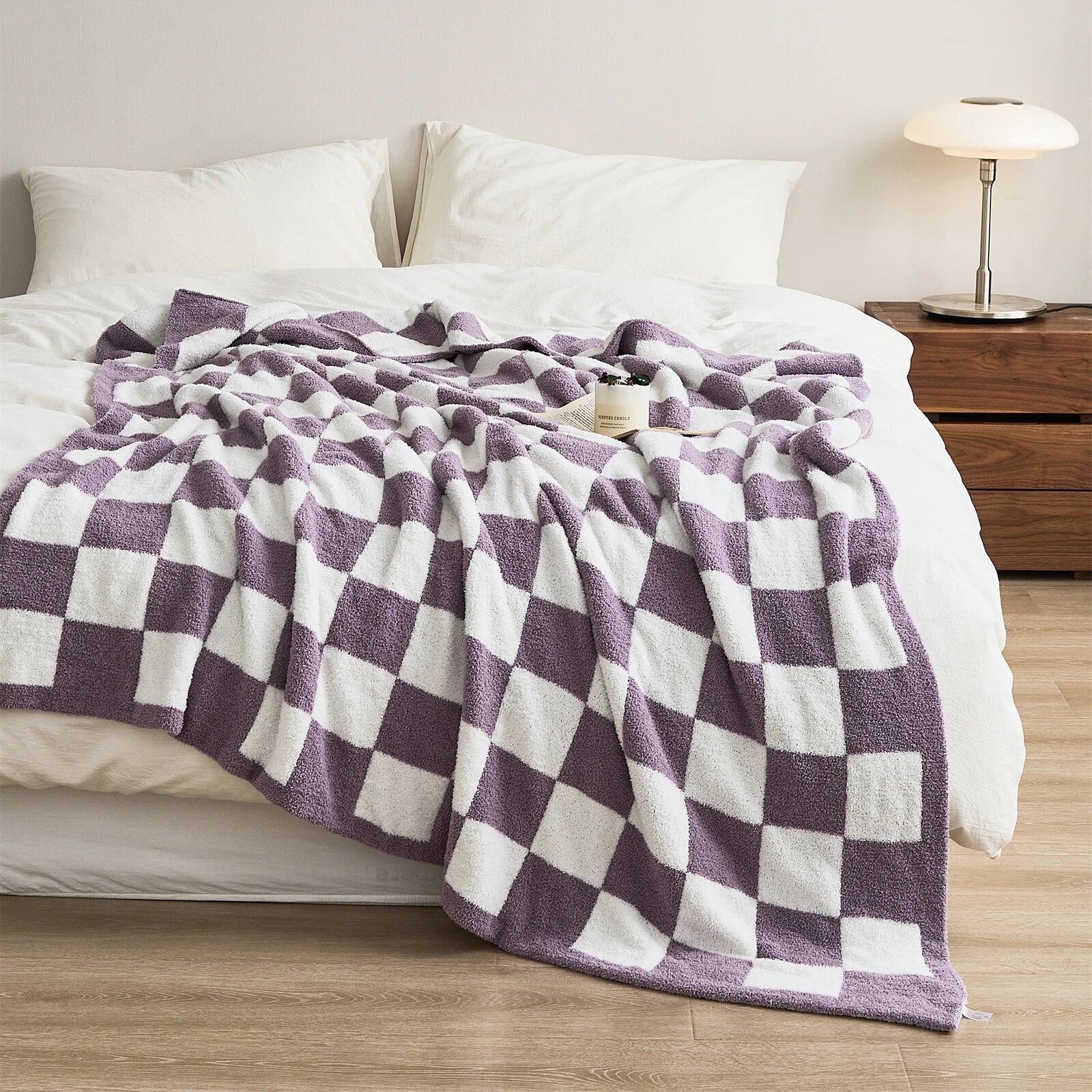 Stilvolle Plaid-Decke mit Karomuster-Aster Selection