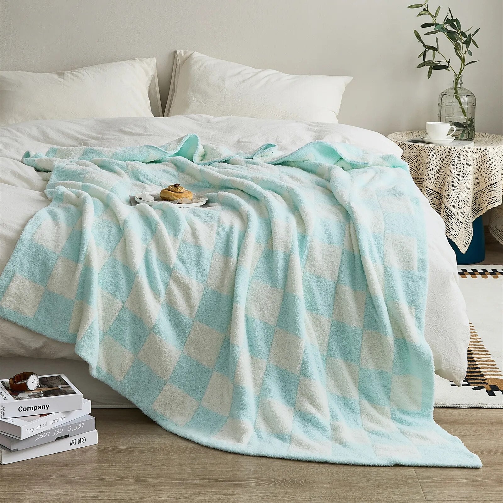 Stilvolle Plaid-Decke mit Karomuster-Aster Selection