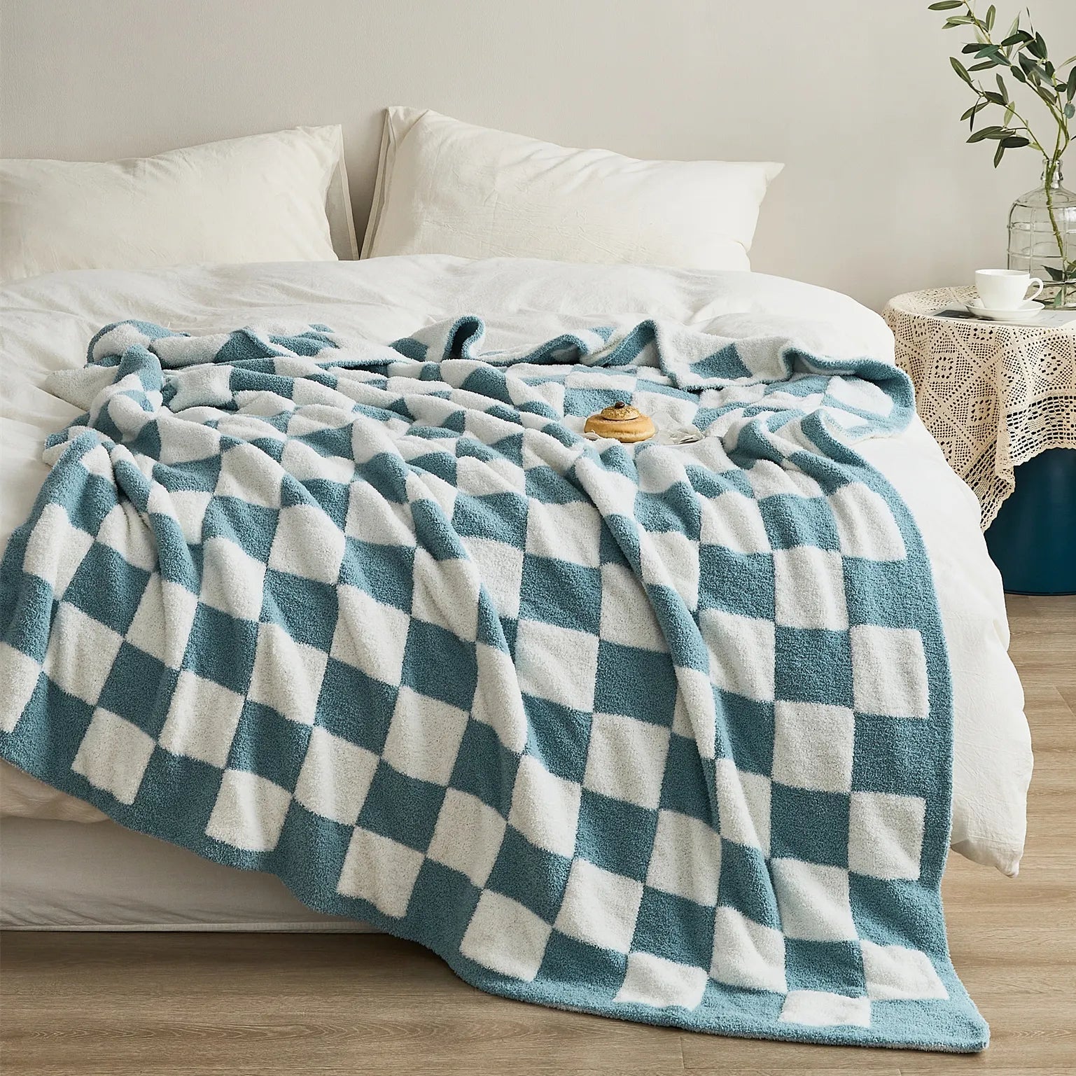 Stilvolle Plaid-Decke mit Karomuster-Aster Selection