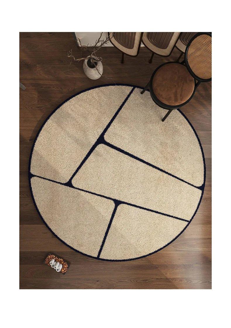 Tapis rond de luxe de style français 