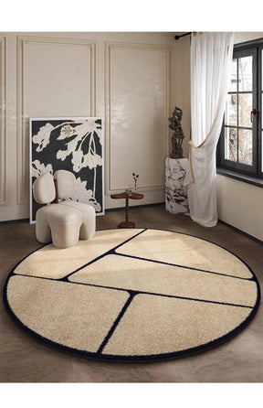 Tapis rond de luxe de style français 