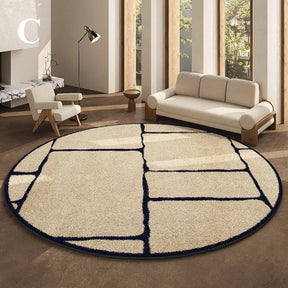 Tapis rond de luxe de style français 