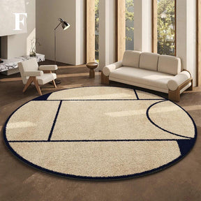 Tapis rond de luxe de style français 