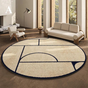 Tapis rond de luxe de style français 