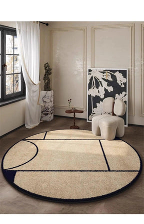 Luxe rond vloerkleed in Franse stijl 