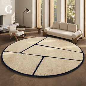 Tapis rond de luxe de style français 