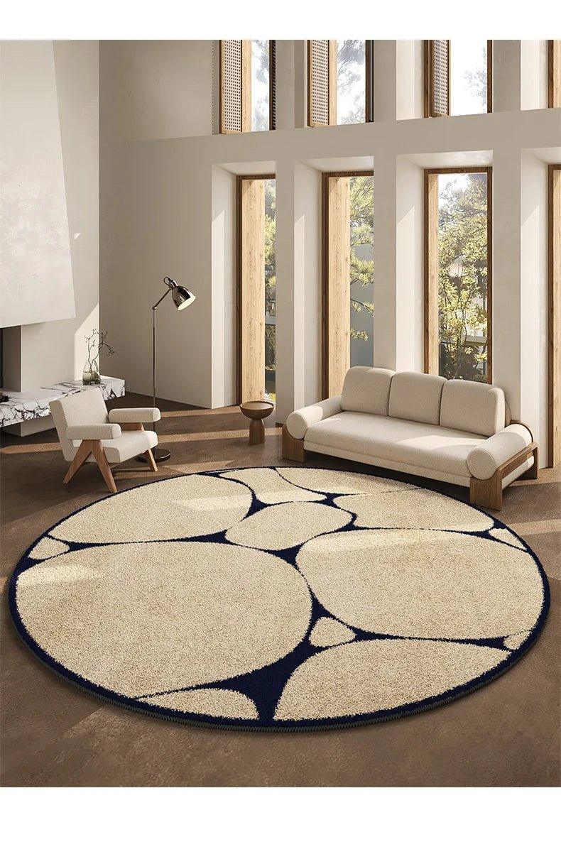 Tapis rond de luxe de style français 