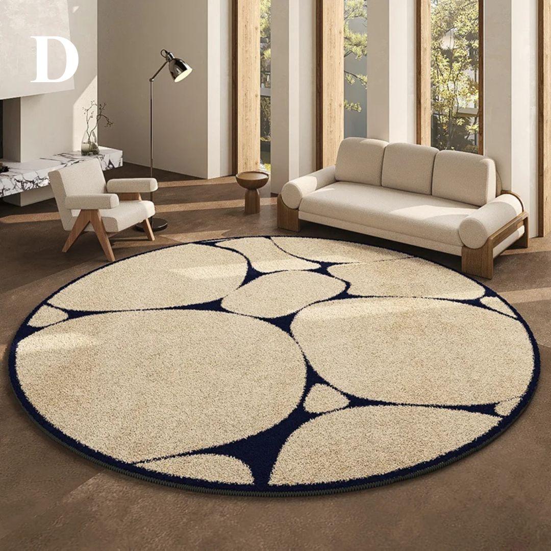 Tapis rond de luxe de style français 