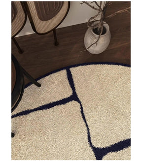 Tapis rond de luxe de style français 