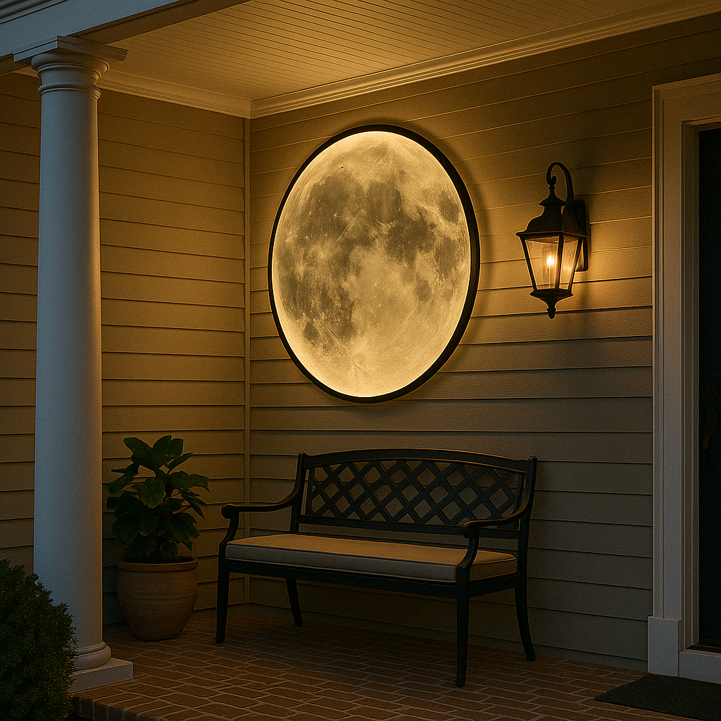 Moderne Mond-Wandleuchte
