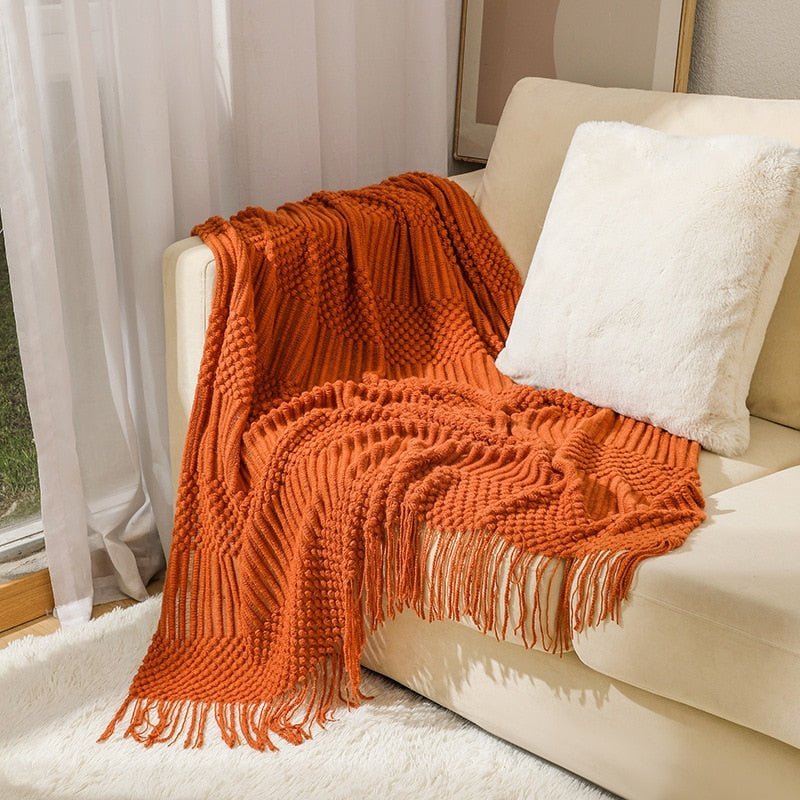 Sofa-Strickdecke im Nordic Stil