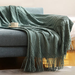 Sofa-Strickdecke im Nordic Stil