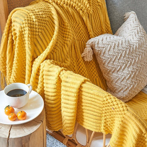 Sofa-Strickdecke im Nordic Stil