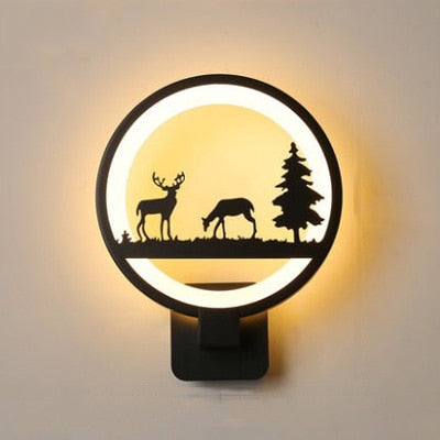 LED Wandleuchte Wald Design warmes Licht moderne Wandbeleuchtung