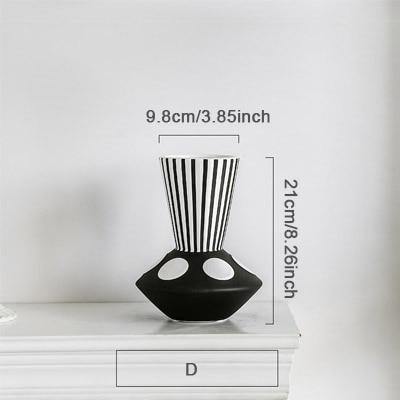 Abstrakte schwarz-weiße Designvase