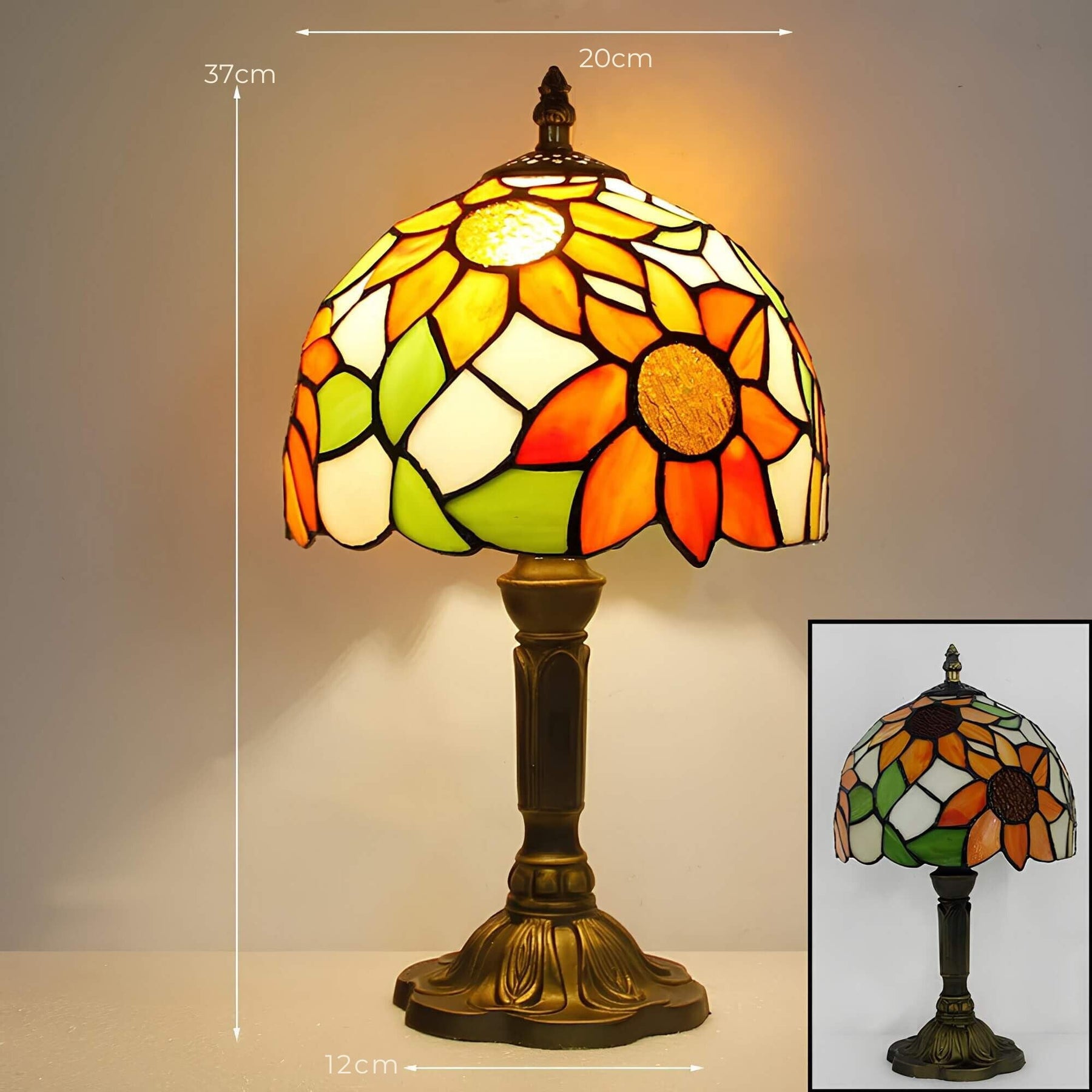 Luminous – Buntglas Tischlampe