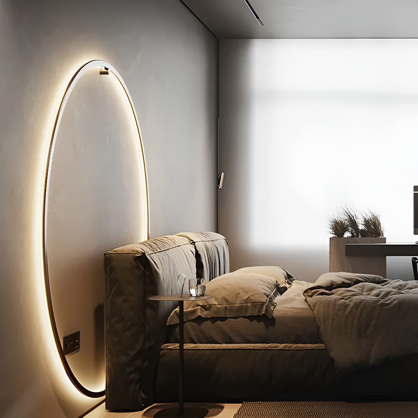 Minimalistische ronde LED-wandlamp 