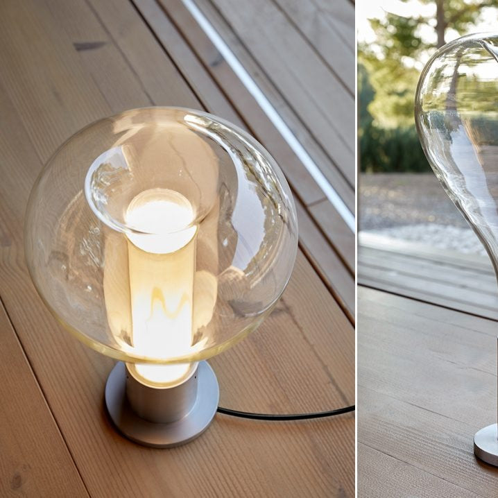 Lampe de table en lave ornée pour des accents modernes