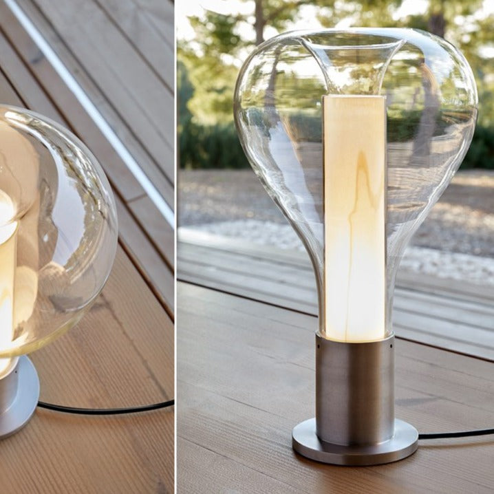 Lampe de table en lave ornée pour des accents modernes