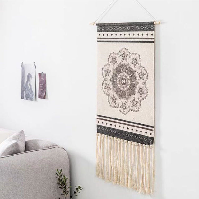 Handgefertigter Boho-Wandteppich