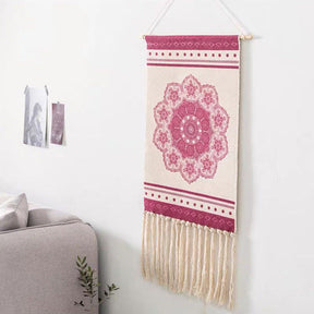 Handgefertigter Boho-Wandteppich