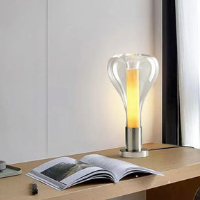 Lampe de table en lave ornée pour des accents modernes